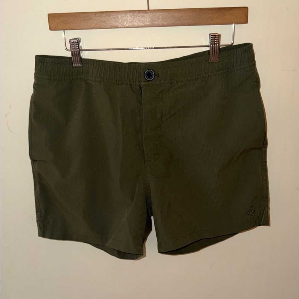 Walter Sky Olive Green Men's Athletic Shorts